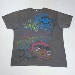 Vintage Animal T-Shirt Men's XL Gray Faded Short Sleeve The Muppet Show
